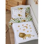 Tuğba Kuğu For Baby Serisi Yıldızların Altındaki Aslan 100x150 cm Organik Bebek Nevresim Takımı
