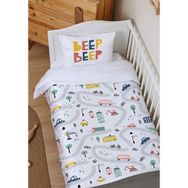Tuğba Kuğu Pure Baby Serisi Beep Beep 100x150 cm Organik Bebek Nevresim Takımı