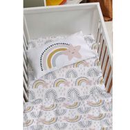 Tuğba Kuğu Pure Baby Serisi Yıldızlı Gökkuşağı 60x100 cm Anne Yanı Beşik Nevresim Takımı