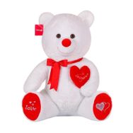Tuğra Ticaret Kalpli Yumoş Beyaz Ayı 47 cm Peluş Oyuncak