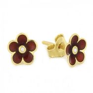 Tuğrul Altın T013190 Altın Çiçek Küpe