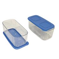Tupperware 2'li 460 ml Şeffaf Mavi Buzdolabı Kabı