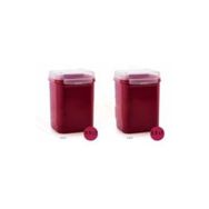 Tupperware 5.5 lt Bordo Özel Kare Saklama Kabı