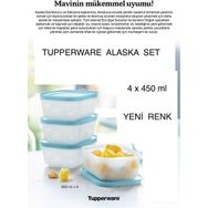 Tupperware Alaska 4x450 ml Mavi Buzluk Saklama Kabı
