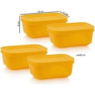 Tupperware Alaska 4x450 ml Turuncu Buzluk Saklama Kabı
