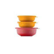 Tupperware Aloha 3'lü Turuncu Saklama Servis Hazırlık Kabı