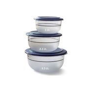 Tupperware Kristalin 3'lü Lacivert Saklama Kabı
