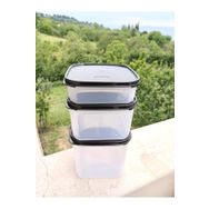 Tupperware Oval 3'lü Siyah Kuru Gıda Saklama Kabı