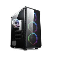 Turbox Mystique 192-6 4X RGB Fan USB 2.0 Min 250 W Max 300 W mATX Gaming Bilgisayar Kasası