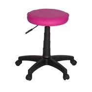 Türksit Amortisörlü Pembe Tabure