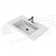 Turkuaz Arte Etajerli 75 cm Lavabo