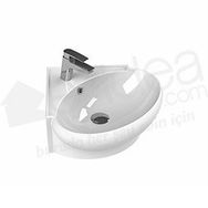 Turkuaz Mini Köşe Lavabo 45 Cm