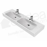 Turkuaz Pinto Çift Gözlü 150 cm Lavabo