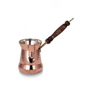 Turna Bakır TURNA1237-1 No: 2 Sultan Kırmızı Makine Dövme İnce Ahşap Kulp Cezve