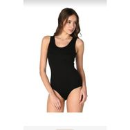 Tutku 0149 Kalın Askılı 3 Adet Siyah Çıtçıtlı Kadın Body