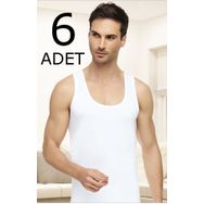 Tutku Elit 1001 6'lı Beyaz Penye Erkek Atlet