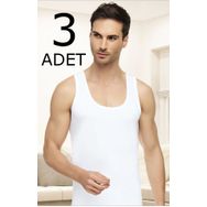 Tutku Elit 1001 BEYAZ-6 Beyaz Pamuklu 3 Adet Penye Atlet