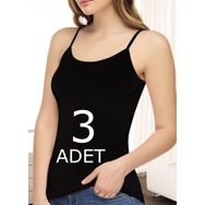 Tutku Elit 2001 3 Adet Siyah Modal Elastan İp Askılı Atlet