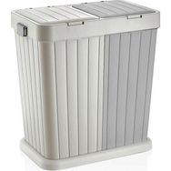 Twins 6146-04 2'li 80 lt Ekru Gri Kirli Çamaşır Sepeti
