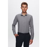 Twn 6EF02ORT00288 Slim Fit Gri Oxford Erkek Gömlek