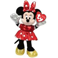 Ty Parlak Kırmızı Elbiseli Sesli Minnie Mouse 15 cm Peluş Oyuncak