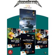 TYT Bekosistem Matmaster Matematik 10'lu Deneme + TYT 10x40 Türkçe Deneme + TYT 20x20 Sosyal Bilimler Deneme + TYT Bekosistem Striker 3 Deneme Seti - A Yayınları