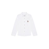 U.S. Polo Assn. 50263107-VR013 Basic Uzun Kollu Beyaz Erkek Çocuk Gömlek