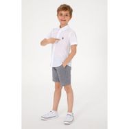 U.S. Polo Assn. 50306567-VR013 Beyaz Kısa Kollu Erkek Çocuk Gömlek