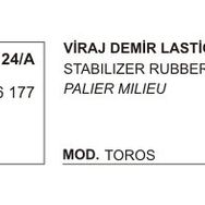 Üçel 10124A Renault R12 Viraj Demir Lastiği