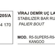 Üçel 10205A Renault Clio Viraj Demir Uç Lastiği