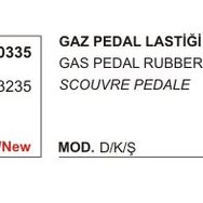 Üçel 30335 4213235 DKS Fiat Duna Gaz Pedal Lastiği