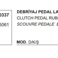 Üçel 30337 4395061 Fiat M131 DKS Debriyaj Pedal Lastiği