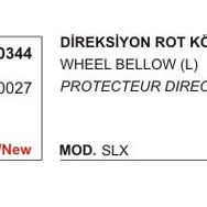 Üçel 30344 Fiat M131 SLX Sol Hidrolik Direksiyon Körüğü