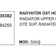 Üçel 35382 7584255 Fiat DKS Üst Radyatör Hortumu