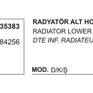 Üçel 35383 7584256 Fiat M131 DKS Alt Radyatör Hortumu