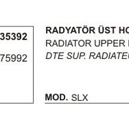 Üçel 35392 7675992 Fiat DKS SLX Üst Radyatör Hortumu