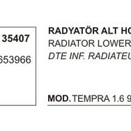 Üçel 35407 Fiat Tempra Tipo 1.4 1.6 Karbüratörlü AC 90 96 765 Alt Radyatör Hortumu
