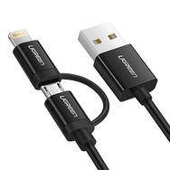 Ugreen 1 m İos Android Micro Usb Lightning Şarj Kablosu