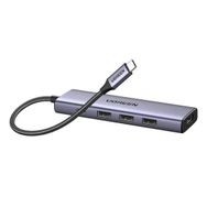Ugreen 15596 5in1 USB-C 100W PD 4K HDMI Hub Gri Çoklayıcı Dağıtıcı