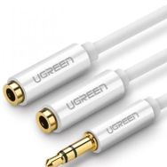 Ugreen 3.5 mm 2'li Beyaz Aux Kulaklık Çoklayıcı