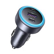 Ugreen 30W 3 Portlu Araç İçi Şarj Cihazı Çakmaklık Adaptörü, 45843