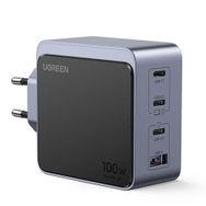 Ugreen 35043 Nexode Air 100W Gan Type-C QC PD 3xUSB-C 1xUSB-A Gri Hızlı Şarj Cihazı