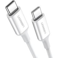 Ugreen 60518 1 mt Beyaz 60W 3A QC PD Hızlı USB-C Şarj Kablosu