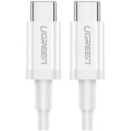 Ugreen 60518 1 mt Beyaz 60W 3A QC PD Hızlı USB-C Şarj Kablosu