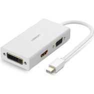 Ugreen Beyaz Mini DP to HDMI DVI VGA Görüntü Dönüştürücü Adaptör