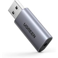 Ugreen USB Ses Kartı USB'den Aux Ses Mikrofon Adaptörüne Harici Stereo Ses Kartı USB'den 3.5 mm'ye TRRS Kulaklık Jakı Dönüştürücü