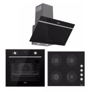 Uğur UAO 6040W0 SCY CSR1 - UAD 6011 SA3DHD - UAF 6011D SCPET Siyah 3'lü Ankastre Set