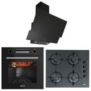 Ukinox Siyah Ankastre Set ( Dolce 60 Davlumbaz- Carlo 60 Ocak- Smart 7801 Fırın)