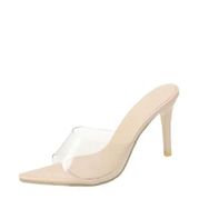 Ulalaza S6 Offwhite Topuklu Kadın Sandalet