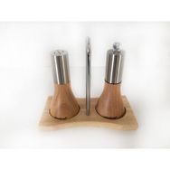 UltraForm 12 Cm Ahşap Standlı Tuzluk Ve Biberlik Seti